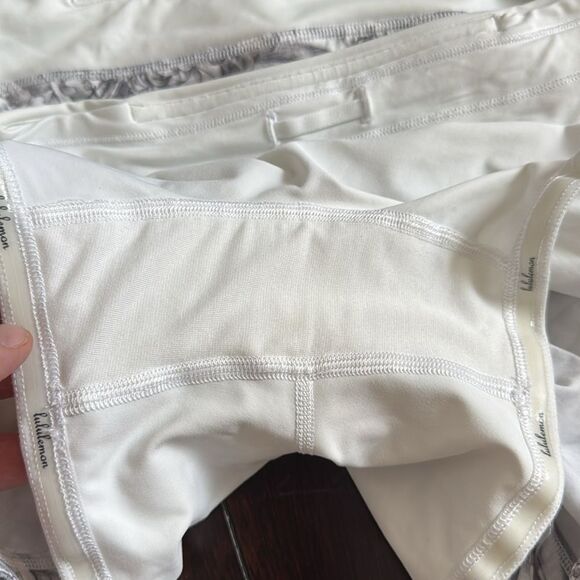 Lululemon Play Off The Pleats Skirt Mini Twine White Multi / White Size 12 - Picture 11 of 12